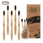 5Pcs/Set Natural Bamboo BPA Free Toothbrush with Character (German Package)