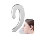 JEDX Non In-ear Painless Single Ear-hook Bluetooth 4.2 Earphone with Mic – Silver