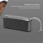 [Dual Speaker] Portable Wireless Bluetooth Speaker, Support TF Card/U Disk/Aux-in – Grey