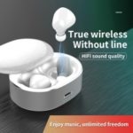 T50 TWS Bluetooth 5.0 Binaural Earphone Touch Control with 500mAh Charging Box – White