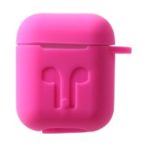 Silicone Protective Case for Apple AirPods Charging Case with Carabiner – Rose