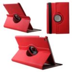 Cloth Skin Rotary Stand Leather Tablet Case for iPad Air 2 – Red