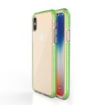 Dual-color Shock-resistant TPE TPU Hybrid Phone Case for iPhone XS / X 5.8 inch – Green