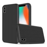 Suitcase Shaped Shock-proof PC TPU Hybrid Back Case for iPhone XS/X 5.8 inch – Black
