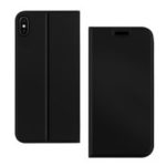 DZGOGO Iskin Series PU Leather Phone Case with Card Holder Stand for iPhone XS 5.8 inch – Black