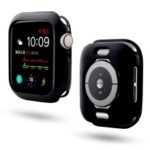 Glossy Soft TPU Protective Frame Case for Apple Watch Series 4 44mm – Black