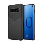Litchi Texture Soft TPU Cell Phone Case for Samsung Galaxy S10 – Black