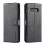 LC.IMEEKE Wallet Leather Stand Case for Samsung Galaxy S10 Plus – Black