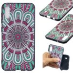 Embossed Pattern TPU Phone Accessory Case for Samsung Galaxy M10 – Colorful Flower