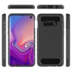 Carbon Fiber Texture TPU PC Hybrid Phone Case for Samsung Galaxy S10e – Black