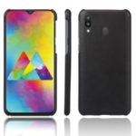 KSQ Crazy Horse PU Leather Coated PC Case for Samsung Galaxy M30 – Black