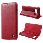 GEBEI Kala Series Crazy Horse Leather Flip Cover [Card Holder / Stand] for Samsung Galaxy S10 Plus – Red
