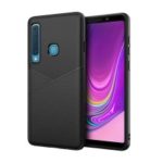 Litchi Texture TPU Protection Mobile Phone Case for Samsung Galaxy A9 (2018) / A9 Star Pro / A9s – Black