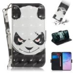Pattern Printing Light Spot Decor Leather Wallet Stand Case for Samsung Galaxy S10 Plus – Panda Pattern