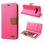 ROAR KOREA Twill Leather Wallet Stand Case for Samsung Galaxy S10 Plus – Rose