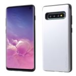 MERCURY GOOSPERY Sky Series Slide PC TPU Card Holder Case for Samsung Galaxy S10 – Silver
