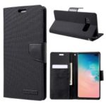 MERCURY GOOSPERY Canvas Leather Wallet Case for Samsung Galaxy S10 Plus – Black