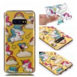 Pattern Printing Soft TPU Shell for Samsung Galaxy S10e – Cloud and Unicorns