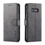 LC.IMEEKE Wallet Leather Stand Case for Samsung Galaxy S10e – Black