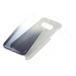 3-in-1 Gradient Color PC TPU Hybrid Cell Phone Case for Samsung Galaxy S10e – Black
