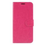 Crazy Horse Leather Stand Case with Card Slot for Samsung Galaxy M20 – Rose