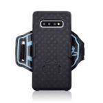 Woven Pattern Nylon Sport Wrist Band PC Protection Phone Shell with Kickstand for Samsung Galaxy S10 Plus