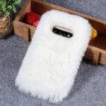 Soft Fur Coated Rhinestone TPU Case for Samsung Galaxy S10 – White