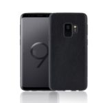 PU Leather Coated TPU Soft Case for Samsung Galaxy S9 SM-G960 – Black