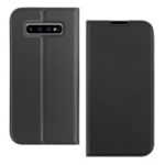DZGOGO Iskin Series PU Leather Mobile Phone Case Cover for Samsung Galaxy S10 – Grey