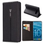 GEBEI Litchi Texture Card Slots Leather Protection Case for Samsung Galaxy S10 Plus – Black