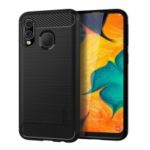 MOFI Carbon Fiber Texture Brushed TPU Case for Samsung Galaxy A40 – Black