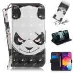 Pattern Printing Light Spot Decor Leather Wallet Case for Samsung Galaxy A50 – Panda Pattern