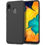 LENUO Twill Texture TPU Cell Phone Cover for Samsung Galaxy A30 – Black