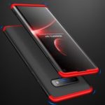 GKK Frosted Plastic Mobile Cover Detachable 3-Piece for Samsung Galaxy S10 – Black / Red