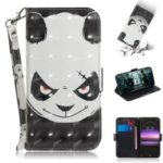 Pattern Printing PU Leather Stand Wallet Cover for Sony Xperia 1 – Angry Panda