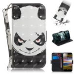 Pattern Printing / Light Spot Decor / Leather Wallet Case for Sony Xperia L3 – Angry Panda