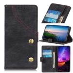 Jeans Cloth Leather Phone Cover with Wallet Stand for Sony Xperia 10 – Black