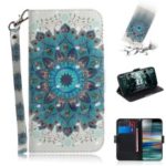 Pattern Printing PU Leather Wallet Cover with Stand for Sony Xperia 10 – Mandala Flower