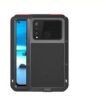 LOVE MEI Shock-proof Splash-proof Dust-proof Powerful Metal Defender Phone Case for Huawei nova 4 – Black