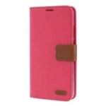 ROAR KOREA Twill Leather Wallet Protection Case for Huawei P Smart (2019) – Rose