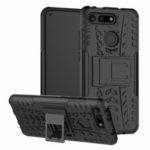Anti-slip PC + TPU Hybrid Case with Kickstand for Huawei Honor View 20 / V20 – Black
