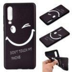Pattern Printing Flexible TPU Gel Phone Casing for Huawei P30 – Smiling Face