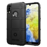 Rugged Square Grid Texture Anti-shock TPU Phone Cover for Huawei Y6 Pro (2019) – Black
