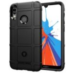 Rugged Shield Square Grid Texture TPU Case Accessory for Huawei Y7 Prime (2019) – Black