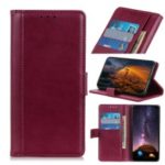 PU Leather Mobile Phone Case with Wallet Stand for Huawei Y6 (2019) – Wine Red