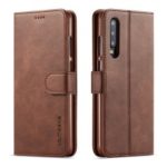 LC.IMEEKE Leather Wallet Stand Case for Huawei P30 – Coffee