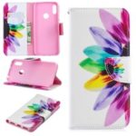 Pattern Printing PU Leather Flip Stand Shell for Y6 (2019)/Y6 Pro (2019)/Y6 Prime (2019) – Petals Pattern