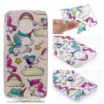 Pattern Printing TPU Case for Motorola Moto G7 Play – Cloud and Unicorn