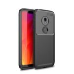 Carbon Fiber Texture Anti-drop TPU Mobile Casing for Motorola Moto G7 Play (EU Version) – Black