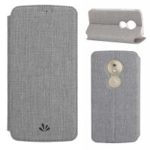 VILI DMX Auto-absorbed PU Leather Flip Shell for Motorola Moto G7 Power (EU Version) – Grey